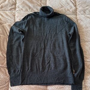 J. Crew Charcoal Turtleneck Wool Sweater